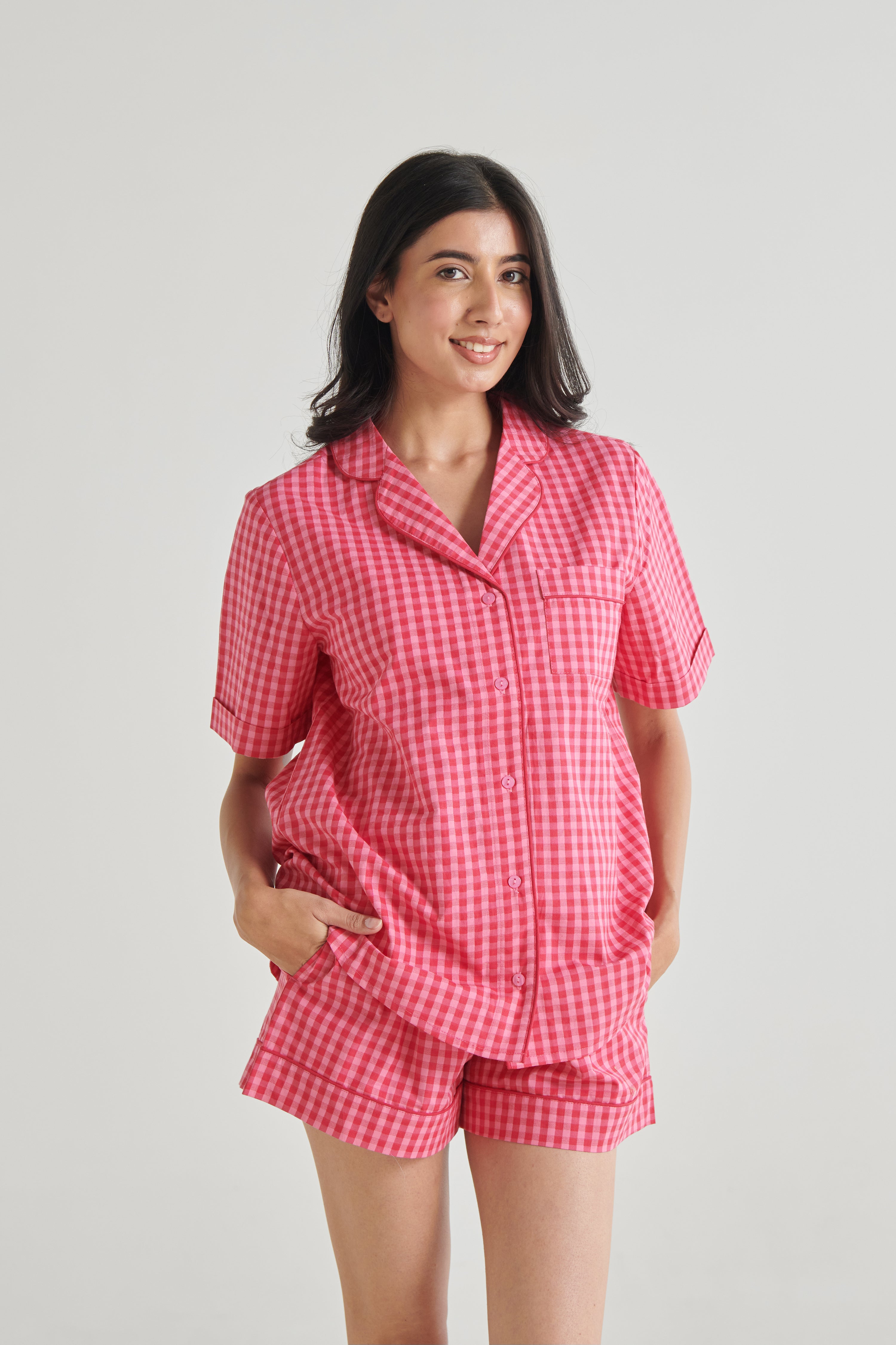 Pink Gingham Set